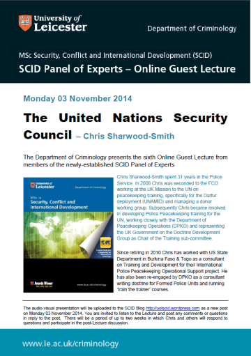 guest lecture advert Chris Sharwood-Smith