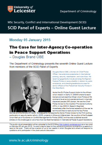 Douglas Brand Online Guest Lecture - advert